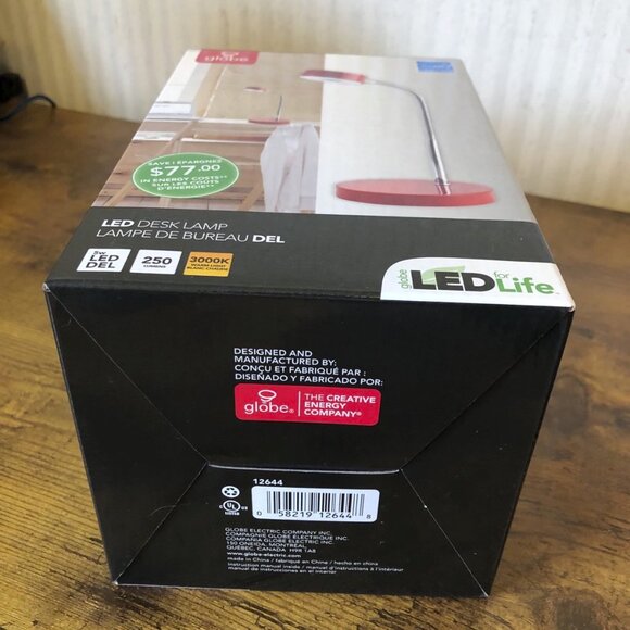 Globe Electric LED Desk Lamp - Red - Picture 5 of 7